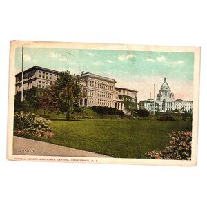 Normal School State Capitol Providence RI Postcard Vintage Valentine Souvenir Co